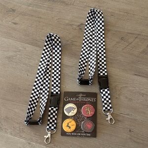 Checkered Lanyard Set